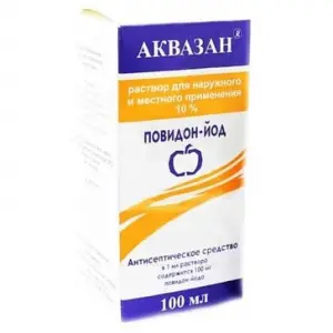 Купить Аквазан 10 % 100 мл раствор для наружного и местного применения