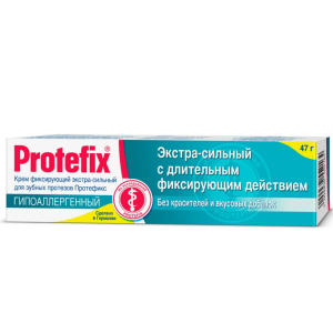Купить: Protefix 40 мл крем фиксирующий для зубных протезов экстра-сильный гипоаллергенный