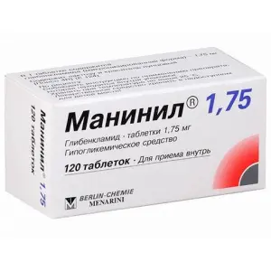 Купить Манинил 1,75 мг 120 шт таблетки