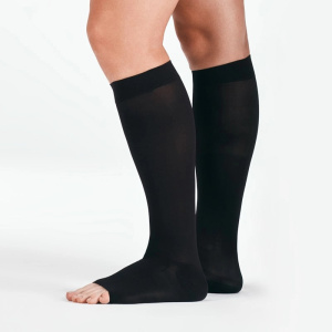 Купить: НикаМед чулки до колена компрессионные 2 класс размер 4 черные с открытым мыском