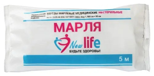 Купить: New Life 5 м x 90 см марля медицинская