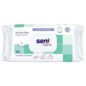 Купить: Seni Care 68 шт салфетки влажные алоэ аллантоин