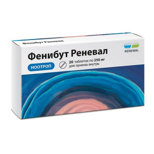 Купить: Фенибут Реневал 250 мг 20 шт таблетки