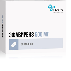 Купить: Эфавиренз 600 мг 30 шт таблетки покрытые пленочной оболочкой