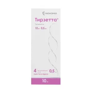 Купить Тирзетта 10 мг 0,5 мл 4 шт раствор для подкожного введения шприцы в автоинжекторах