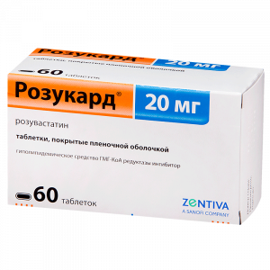 Купить: Розукард таб ппо 20мг №60