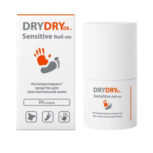 Купить: Dry Dry De Sensitive Roll-on 50 мл дезодорант роликовый средство для чувствительной кожи