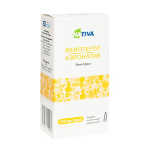Купить: Фенотерол-Аэронатив 100 мкг/доз 200 доз аэрозоль для ингаляций дозированный
