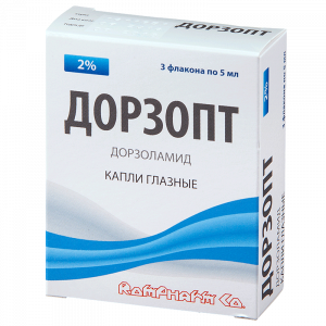 Купить: Дорзопт 2 % 5 мл 3 шт капли глазные