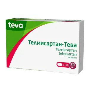 Купить Телмисартан-Тева 80 мг 90 шт таблетки