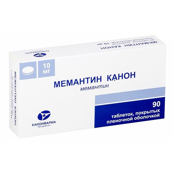 Купить Мемантин-Канон 10 мг 90 шт таблетки покрытые пленочной оболочкой