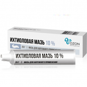 Купить: Ихтиоловая мазь для наружного применения 10% 25г