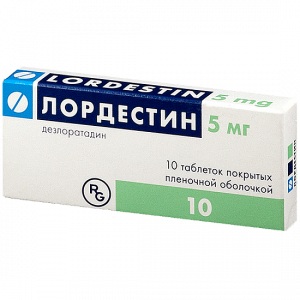 Купить Лордестин 5 мг 10 шт таблетки покрытые пленочной оболочкой