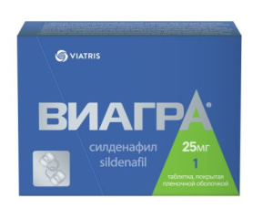 Купить: Виагра 25 мг 1 шт таблетки покрытые пленочной оболочкой