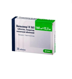 Купить Вальсакор H 160 таб ппо 160мг+12,5мг №30