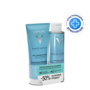 Купить: Vichy Purete Thermal набор гель для умывания 200 мл + тоник 200 мл