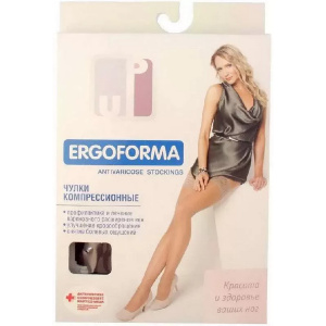 Купить: Ergoforma чулки антиварикозные 1 класс компрессии размер 5 телесные