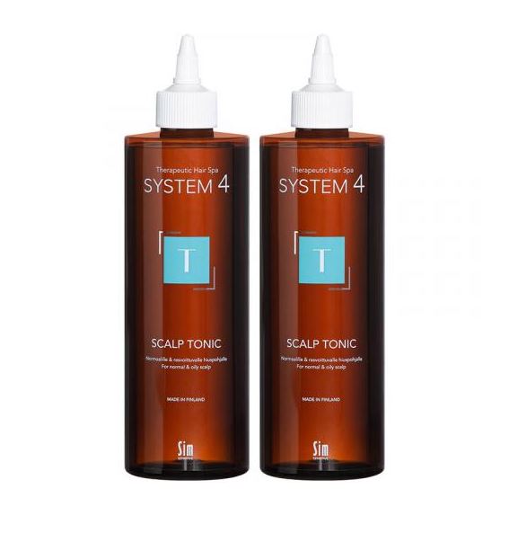 Купить System 4 500 мл 2 шт набор для практичных для роста волос тоник терапевтический Т для нормальной и жирной кожи головы
