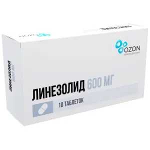 Купить Линезолид 600 мг 10 шт таблетки покрытые пленочной оболочкой