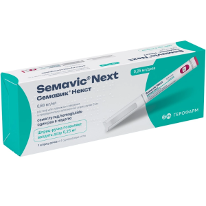 Купить: Семавик Некст 0,25 мг/доз 3 мл 1 шт раствор для подкожного введения шприц-ручка + иглы 4 шт