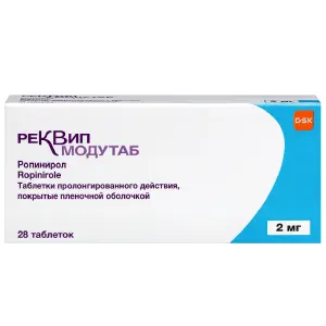 Купить Реквип Модутаб 2 мг 28 шт таблетки покрытые пленочной оболочкой пролонгированного действия