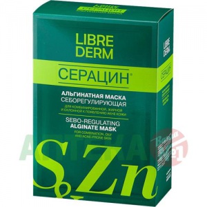 Купить: Либридерм Серацин маска для лица 30г пак №5 альгинатная себорегулирующая д/проблемной кожи