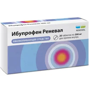 Купить Ибупрофен Реневал 200 мг 20 шт таблетки покрытые пленочной оболочкой