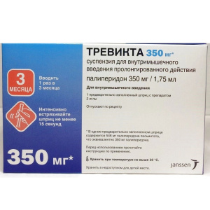 Купить: Тревикта сусп д/в/м введ пролонг 350мг/1,75мл 1,75мл №1 с иглой