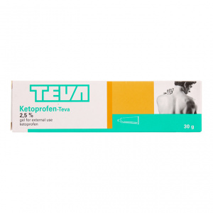 Купить: Кетопрофен-Тева гель для наружного применения 2,5% 30г