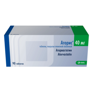 Купить: Аторис 40 мг 90 шт таблетки покрытые пленочной оболочкой