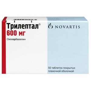 Купить: Трилептал 600 мг 50 шт таблетки покрытые пленочной оболочкой
