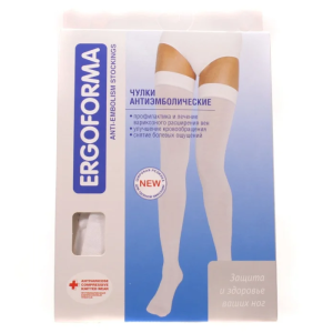 Купить: Ergoforma чулки антиэмболические 1 класс компрессии размер 4 белые