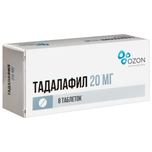 Купить Тадалафил 20 мг 8 шт таблетки покрытые пленочной оболочкой