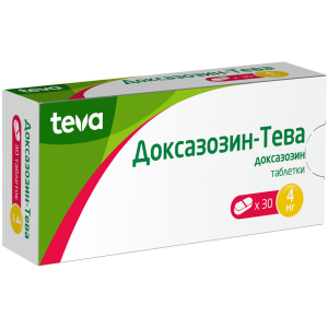 Купить: Доксазозин-Тева 4 мг 30 шт таблетки