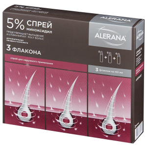 Купить: ALERANA спрей для наружного применения 5% 60мл №3 от выпадения волос