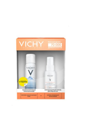 Купить: Vichy Capital Soleil набор флюид UV-AGE SPF 50+ 40мл + термальная вода