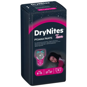 Купить Подгузники-трусики для девочек Huggies DryNites, 8-15 лет, 9 шт