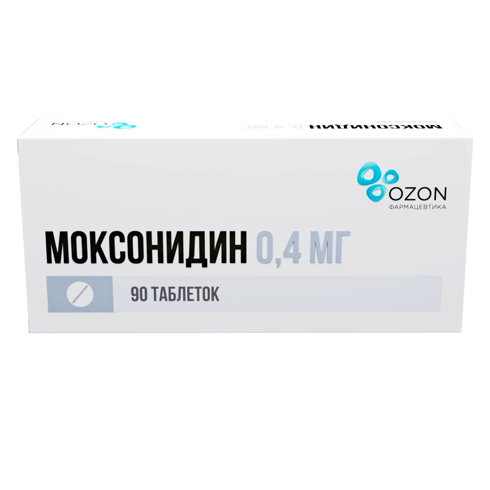 Моксонидин таблетки покрытые пленочной оболочкой 400мкг №90 ⭐ Купить по  выгодной цене | Артикул: 10052445 | Производитель: Озон - Ваша Аптека №1 |  Москва и Московская область