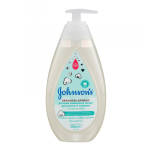 Купить Johnsons Baby пенка-шампунь 500мл нежность хлопка д/мытья и купания