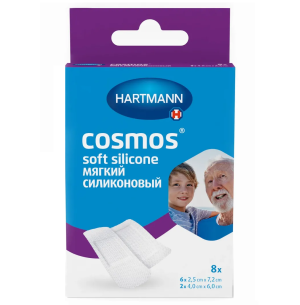 Купить: Cosmos 8 шт пластырь нестерильный мягкий силиконовый