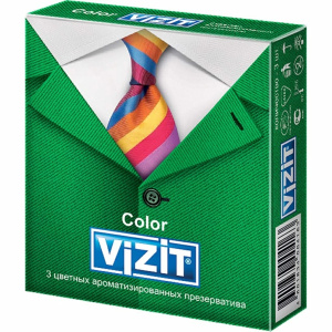 Купить VIZIT Color презервативы цветные ароматизированные 3 шт.