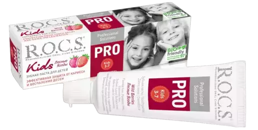Купить Rocs Kids Pro 45 г паста зубная для детей лесные ягоды 3+