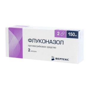 Купить: Флуконазол капсулы 150мг №2 (Вертекс)