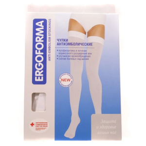 Купить: Ergoforma чулки антиэмболические 1 класс компрессии размер 3 белые