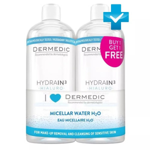 Купить: Dermedic Hydrain 3 Hialuro 500 мл 2 шт вода мицеллярная