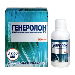 Купить Генеролон 5% 60 мл 3 шт спрей для наружного применения
