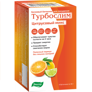 Купить: Турбослим батончик 50г №4 д/похудения цитрусовый микс