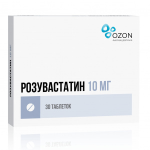 Купить Розувастатин 10 мг 30 шт таблетки покрытые пленочной оболочкой