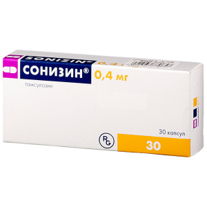 Купить: Сонизин 0,4 мг 30 шт капсулы с модифицированным высвобождением