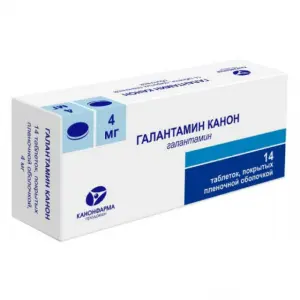Купить Галантамин 4 мг 14 шт таблетки покрытые пленочной оболочкой